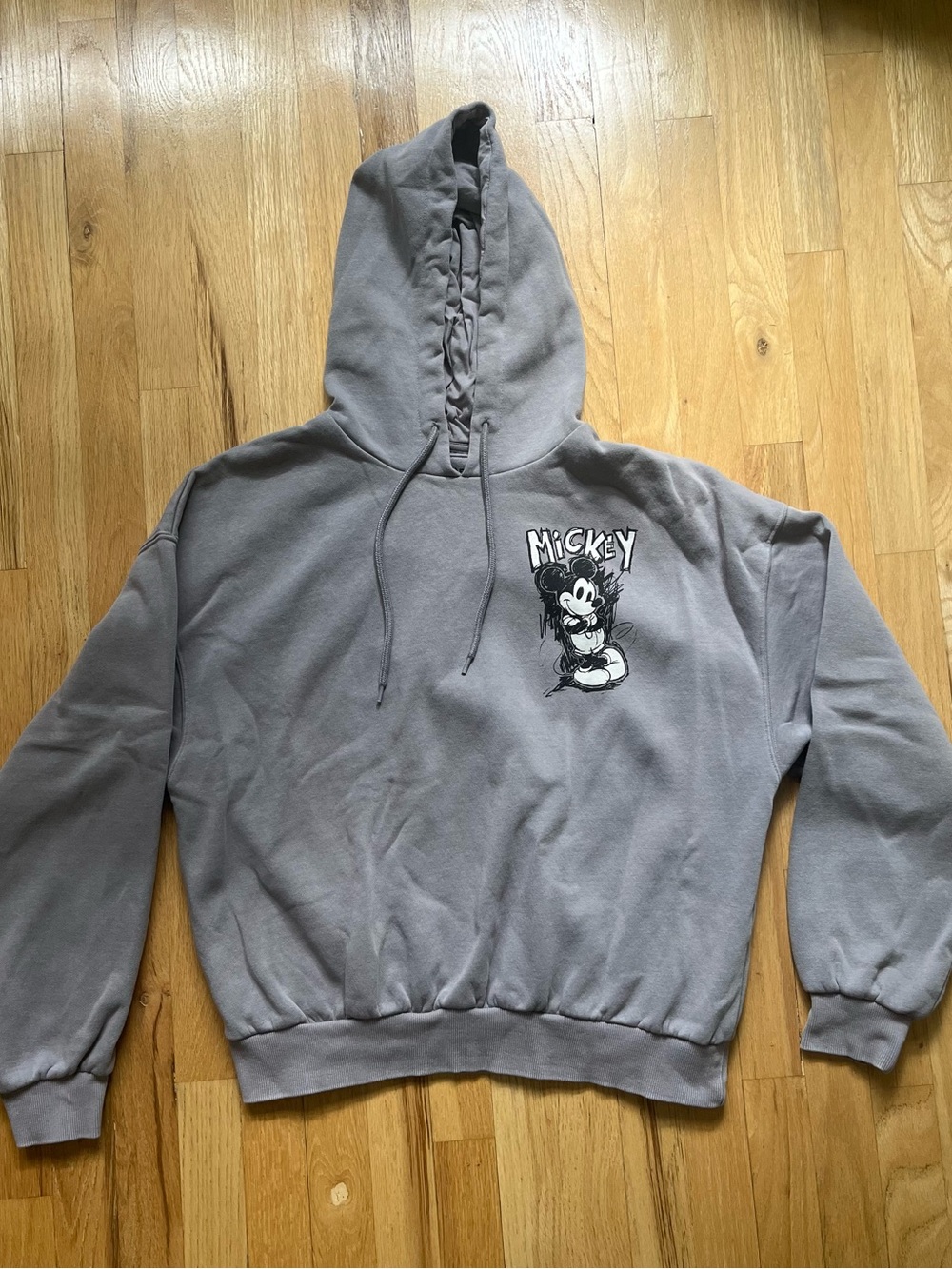 Mickey Graphic Gray Hoodie Sweatshirt